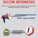 27º Sessão Ordinária  de 18 de Agosto de 2025.