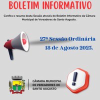 27º Sessão Ordinária  de 18 de Agosto de 2025.