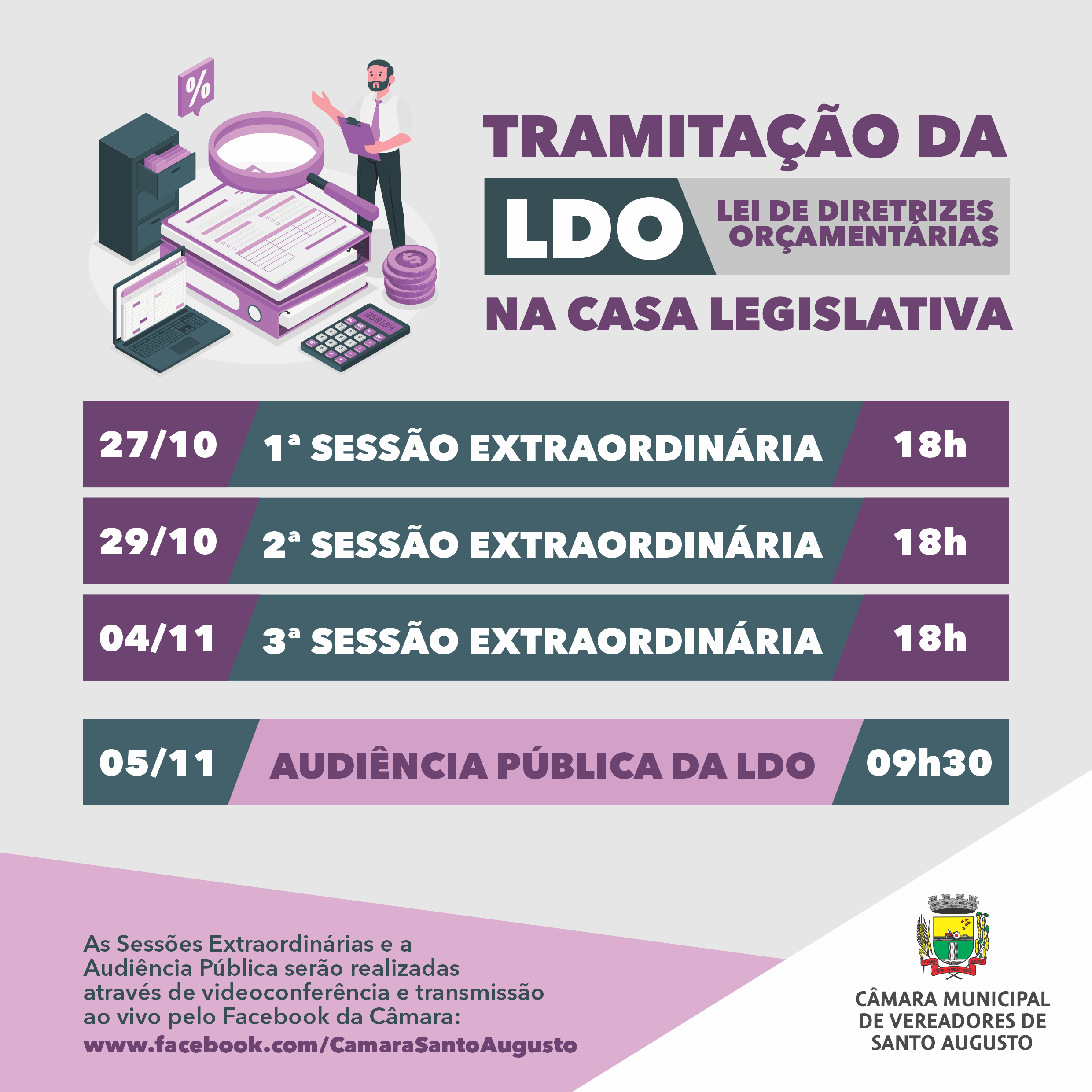 CONFIRA A TRAMITAÇÃO DA LDO NA CASA LEGISLATIVA