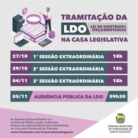 CONFIRA A TRAMITAÇÃO DA LDO NA CASA LEGISLATIVA