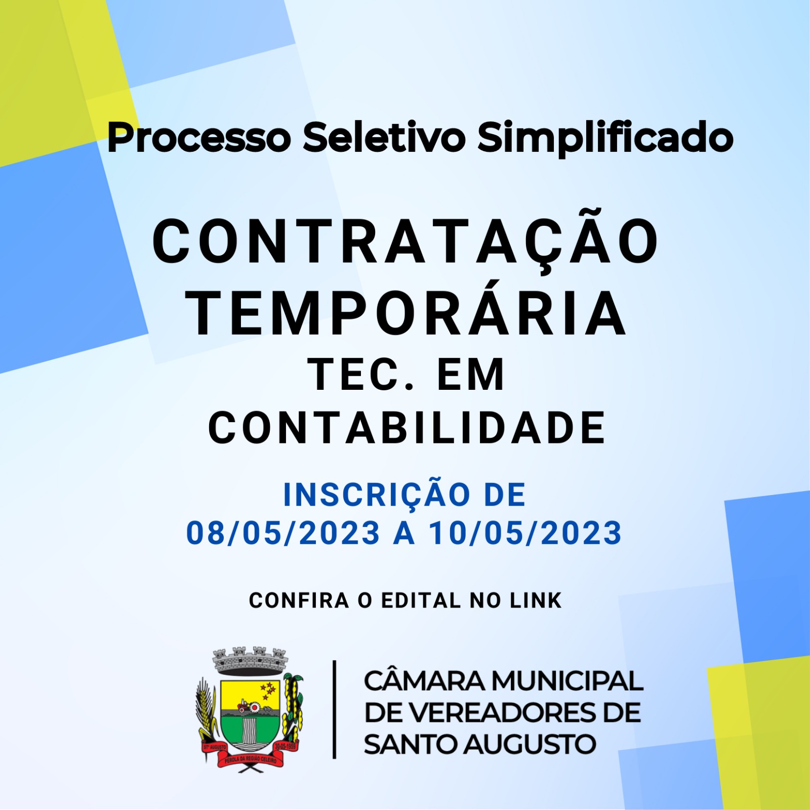 CONTRATAÇÃO TEMPORÁRIA  DE TÉCNICO EM  CONTABILIDADE