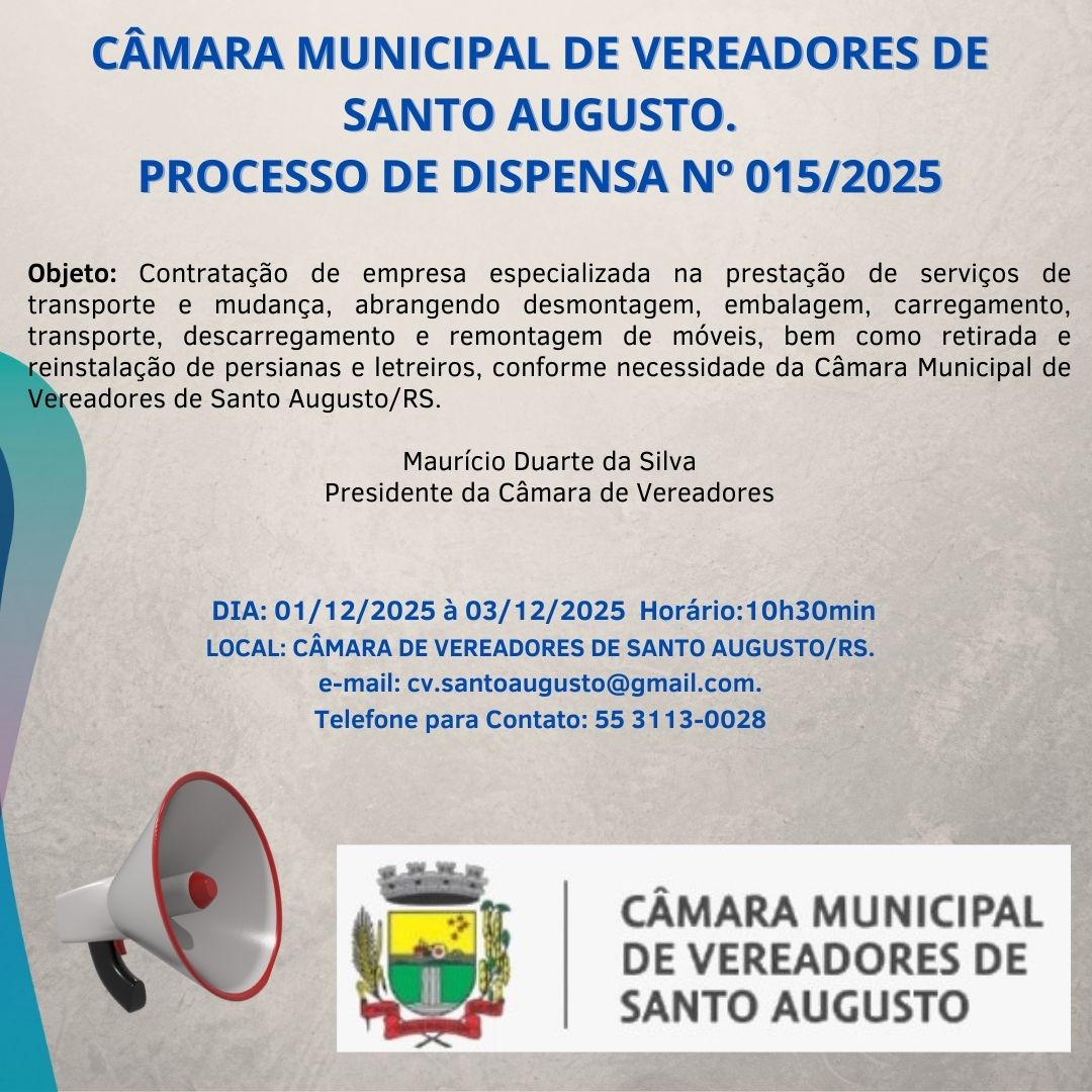 Dispensa de Licitação nº 015/2025