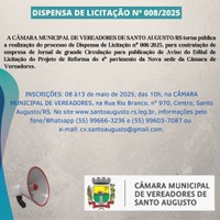 Dispesa de Licitação nº 008/2025 