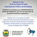 EDITAL Nº 246, DE 22 DE OUTUBRO DE 2025. Chamamento Público de Entidades. 