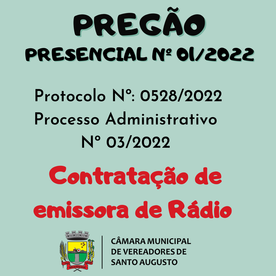 PREGÃO PRESENCIAL Nº 01/2022 