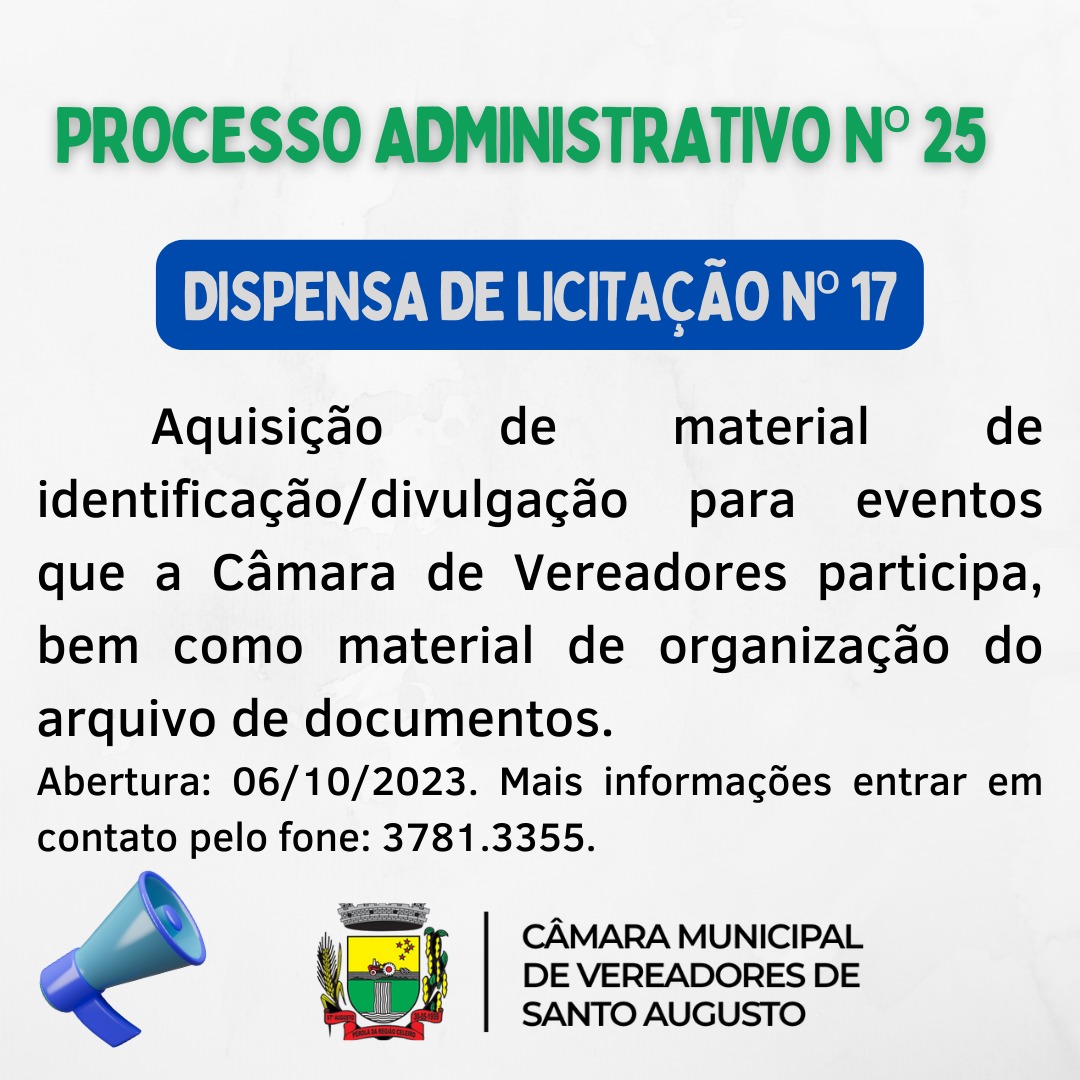 PROCESSO ADMINISTRATIVO Nº 25