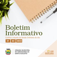 SESSÃO ORDINÁRIA DE 21 DE FEVEREIRO DE 2022