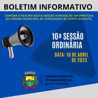 SESSÃO ORDINÁRIA DE 10 DE ABRIL DE 2023