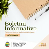 SESSÃO ORDINÁRIA DE 14 DE MARÇO DE 2022