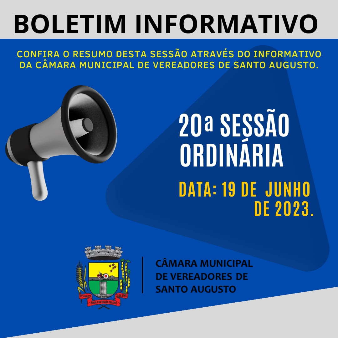 SESSÃO ORDINÁRIA DE 19 DE JUNHO DE 2023.